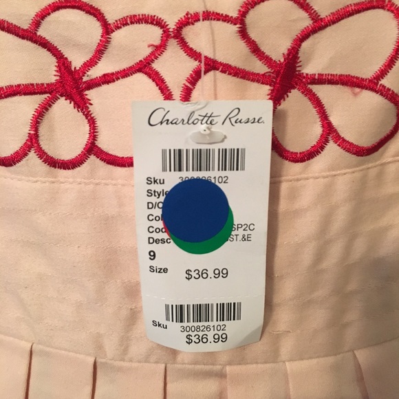 Pink Dress with Embroidered Flowers - Picture 6 of 6